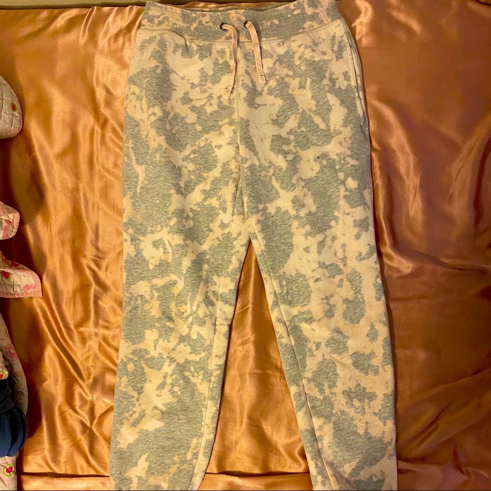 Bleach Grey Tie Dye Sweatpants